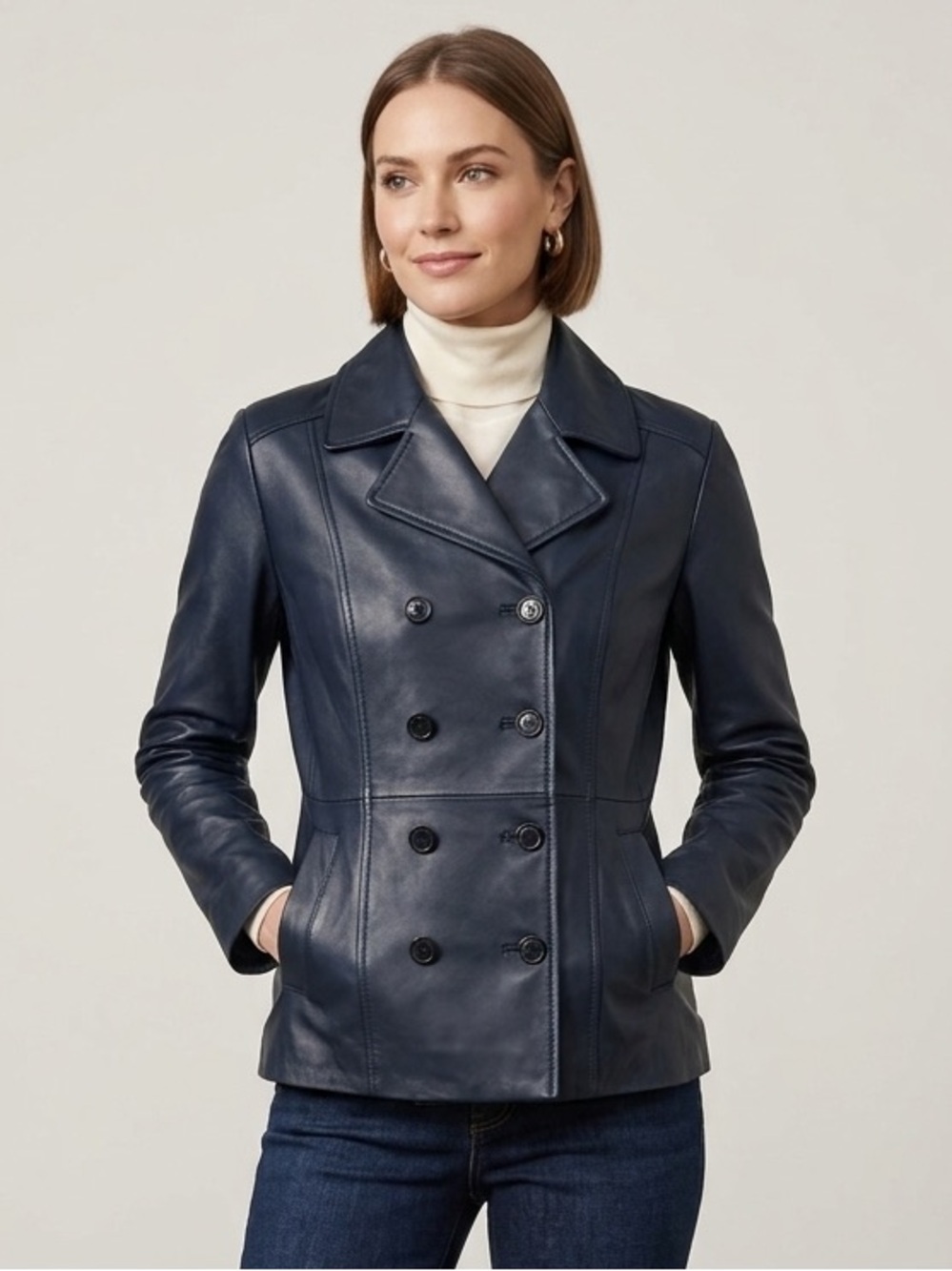 Faux leather polyurethane jacket
